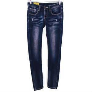 Machine Dark Wash Nouvelle Mode Denim Skinny Jeans